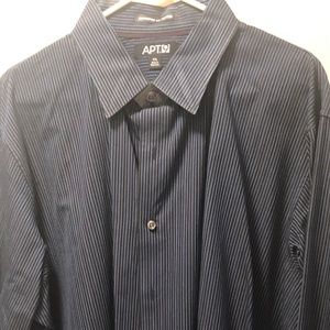 Apt. 9 Long Sleeve Dress Shirt - Pinstripes - XXL